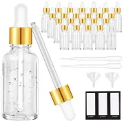 Glass Dropper Bottle 24 Pack Clear Glass Bottles Empty with 2 Funnels & 24823
