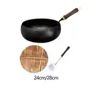 Wok Pan Pots Induction Cooker Wood Handle Pans Gas Cooking Wok Nonstick Wok