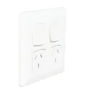 Clipsal P2025/2 - Double power point GPO 10Amp 250v White (P2000 Series)