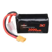 URUAV VTC6 18650 4S 14.8V 3000mAh 15/30C 4S1P LR Li-ion LionPack Battery XT60 Plug for GEPRC Crocodile Baby 4 Crocodile7
