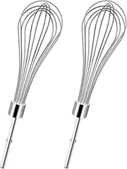 Kitchen Hand Mixer Whisk Attachments for KitchenAid Mixer Whisk Accessories KHMPW,KHM512BM, KHM2B, AP5644233, KHM3, KHM5, W10720799 Stainless Steel Egg Beater - 2 Pack