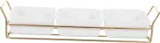 MOTHNUR 1 Set Food Serving Platter with Metal Rack Elegant Appetizer Tray for Chips Dried Fruits and Candy for Parties Gatherings and Housewarming Compartment Design