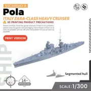 SSMODEL 1/300 Military Model Kit Italy Zara-class Heavy Cruiser Pola GAMES