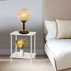 Acrylic Table Clear End Table Small Bedside Table for Hallway Bedside Office
