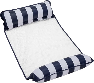 Dxzephious Aquatic 4-In-1 Monterey Hammock Pool Float & Water Hammock –Blue N...