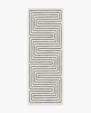 75' x 215' | Machine Washable Runner Rug | Kid & Pet Friendly | Indoor Rug | Jonathan Adler Labyrinth Black & Ivory Rug | Ruggable