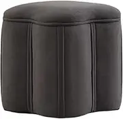 Polyester Ottomans with Wooden Frame Stylish Upholstered Ottoman Foot Rest for Living Room Bedroom Dorm 12.5 X 13.7in
