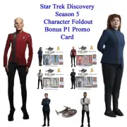 Star Trek Discovery Season 5, assorted Character Foldout & Bonus P1 Promo Card