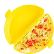 Microwave Poached Egg Cooker, Omelette Maker for Microwave, Non-Stick Silicone Frying Pan with Lid, Kitchen Appliance for Steaming Eggs, Breakfast Machine