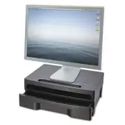 Officemate 22502 13.13" x 9.88" x 5" Monitor Stand w/Drawer - Black New