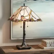 Cherry Blossom Rustic Tiffany Style Table Lamp 26" High Dark Bronze for Bedroom
