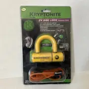 Kryptonite EV Disc Lock Premium Packaging Yellow 13 Millimeter. 1.7 X 1.9. New