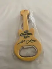 Corona Light Beer Kenny Chesney Promo Guitar Bottle Opener Yellow Key Chain New