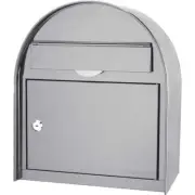 Barska Mailbox Locking+Wall Mount+Steel+Anti-Pry Concealed Door Hinges Gray