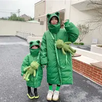 在飛比找蝦皮商城精選優惠-童裝 外套 女童寶寶冬裝 兒童 白鴨絨綠色青蛙男童 羽絨衣 