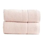 2PK Renee Taylor 650GSM Cambridge 80x160cm Bath Sheet Textured Towel Primrose