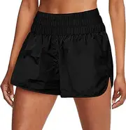 [VREWARE] Shorts for Women,Running Waist Womens Quick Shorts Workout Elastic Athletic Yoga Pant Dry High Pants