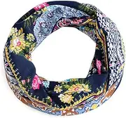 [Bigood] Women Men Multifunction National Floral Beanie Hat Warm Turban Caps Neck Warmer