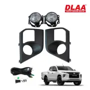 E4 Fog Lamp Spot Light For Mitsubishi Triton GLX MR 19-22 Black Cover Bezel (for: Mitsubishi)