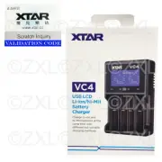 Xtar VC4 USB Battery Charger LCD Display Li-ion Ni-MH 14500 18650 32650 AA AAA
