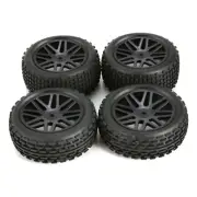 4Pack Rubber Wheel Tires With Hub for Wltoys 1/10 1/12 1/14 104001 124019 RC Car