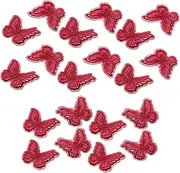 VINTORKY 20pcs Butterfly Lace Appliques Embroidered Decorative Sew Patches for Wedding DIY Crafts Clothing Hats Backpacks and More Versatile Embroidery Lace Ornaments