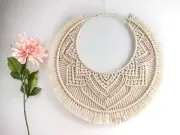 Macrame Wall Hanging Moon Dream Catcher