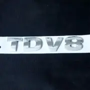 3x Chrome Silver TDV8 Plastic Sticker Decal Badge Emblem Diesel Turbo 3D Limited (for: Renault)