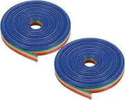uxcell 2 Pcs 6 Pins Flat Rainbow Ribbon Cable 9.84FT 1.27mm Pitch Breadboard Jumper Wires for Electronic Projects