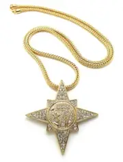 ALLAH 7 STAR PIECE WITH 36" FRANCO CHAIN