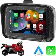 Motorcycle GPS Navigation Device Support Wireless CarPlay&Android Auto Portable Motorbike Navigator IPX7 Waterproof/Bluetooth/GPS/5" Touch Screen