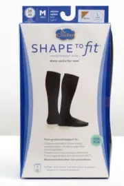 Dr Comfort Shape To Fit Compression Dress Socks Men Khaki Knee High 20/30 Large