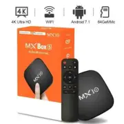 RK3228 MX10 Tv Receiver Android 7.1 OS Internet Tv Streaming Box Ram 128g Sword