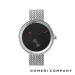 DOMENI COMPANY 經典系列 316L不鏽鋼單眼錶 紳士黑 (SSM02) 銀色/40MM