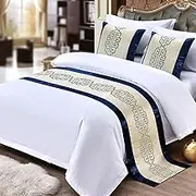 Hotel Bed Runner Scarf No Fading Jacquard Bed Scarves Protection Bedroom Home Bedspread Decoration Soft Fashion Bedding Towel Single Double Coverlets,B-50 * 260CM