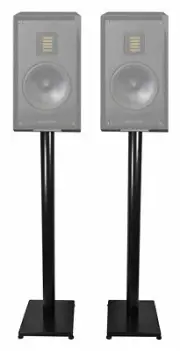 Pair Black 37” Steel Speaker Stands For Pair MartinLogan LX16 Bookshelf Speakers