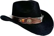 [Oshhni] Cowboy Hat for Women Men Sunhat for Camping Carnival Costume Accessories Travel