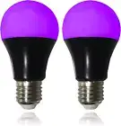 2pack Led Ultraviolet Black Light Uv Bulb Glow 8W Blacklight Poster Pet Stains