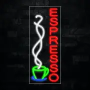 Espresso LED Neon Sign 12"L x 30"H #30986