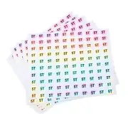 Capital Letter Stickers, Alphabet 5T Round Self-Adhesive Reflective 10 Sheets