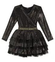 [Balmain Kids] Balmain Kids Tiered dress Y 14 black