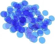 IOIUSKKU Transparent Color Counters Plastic Marker for Professional Bingo Game, Blue, 1.5x1.5cm