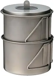 Snow Peak’s Titanium Mini Solo, SCS-0044TR, Japanese Titanium, Ultralight and Compact for Camping and Backpacking, Made in Japan, Lifetime Product Guarantee