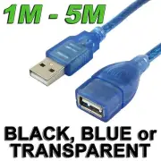 USB Extension Data Cable 2.0 A Male to A Female Long Cord for Computer & MacBook