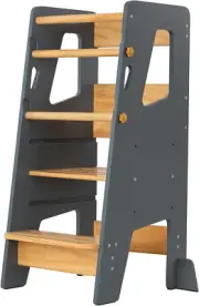Kids Step Stool, Toddler Step Ladder with Adjustable Height, Toddler Standing To