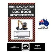 Mini Excavator Daily Pre-Start Safety Inspection Checklist Log Book [A5 Size]