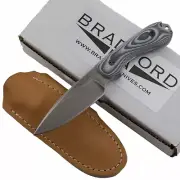 Bradford Guardian 3 Black White Fixed Blade Knife G10 Handle Full Tang FE118A