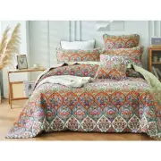NNEDSZ Royal Manor 100% Cotton Quilted 2 pcs Bedspread Coverlet Set King Single