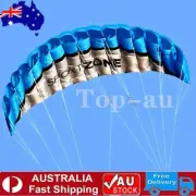2.5m Dual Line Parafoil Parachute Stunt Sport Beach Kites Toy Outdoor Blue Kite
