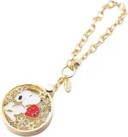 3carat PEANUTS Snoopy Sliding Magnifying Glass Strawberry & Snoopy Bag Charm 3x